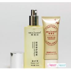 美莲达 草本养颜 抵御紫外线防晒修护套 防晒乳25+保湿修护喷雾